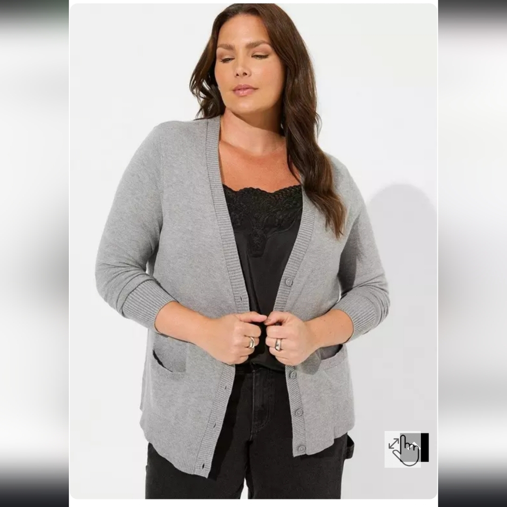 Torrid Everyday Soft V-Neck Pocket Cardigan Sweater